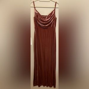 Revelry Skye Velvet Dress - Dusty Rose Color Size 10